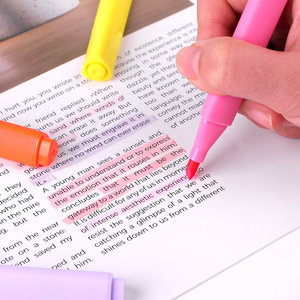 Highlighter Factory Custom Triangle Rod, Highlighter de color pálido, Classic Student Cute DIY Doodle Painting Highlighter - Product Image 4
