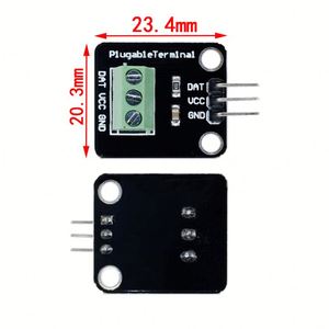 Kit de módulo de Sensor de temperatura DS18B20 impermeable 100CM Cable de Sensor Digital adaptador de Terminal de sonda de acero inoxidable para Arduino