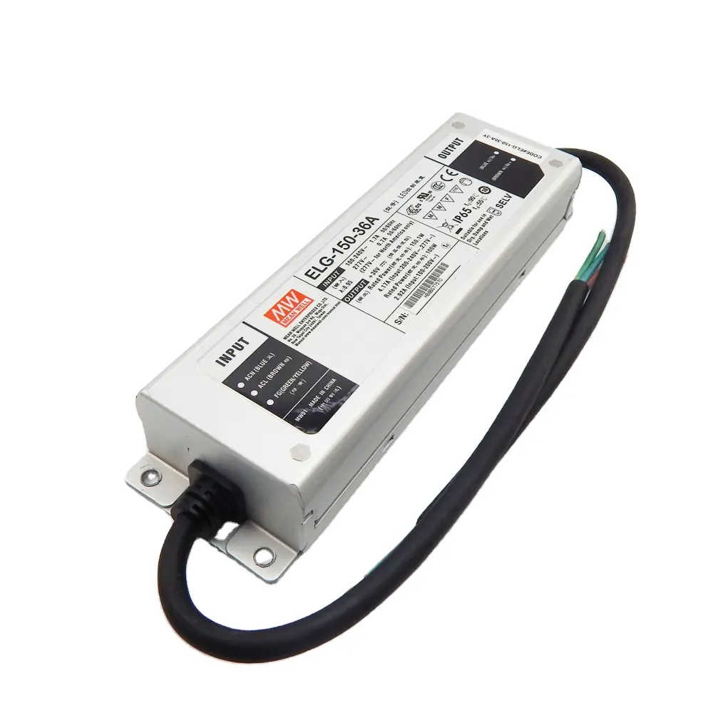 Mean Well-Controlador de voltaje constante, controlador de corriente constante IP67, impermeable, 150W, 36V, 150,