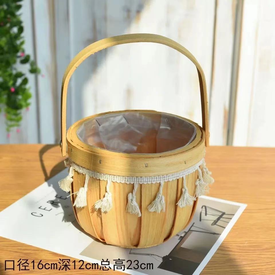 Tassel Pumpkin Flower Basket