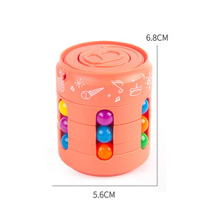 New Ring-Pull Can Magic Bean Puzzle Cube Toys abilità di pensiero per bambini Training decompressione rotante Magic Bean Cube Toy - Product Image 6