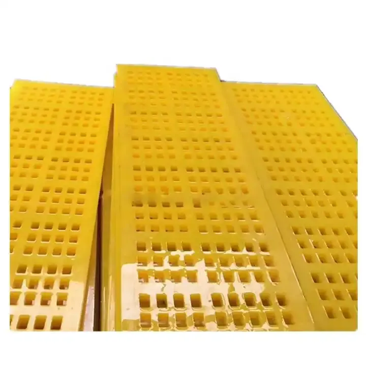 Placa de pantalla de poliuretano resistente al desgaste con gancho de alambre de goma Cubierta de poliuretano moldeado para modelos de plástico