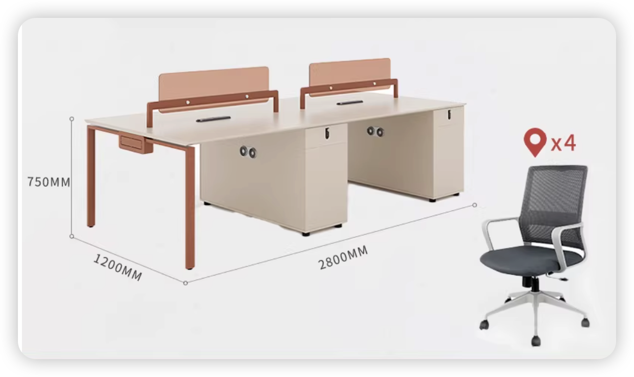 2.8m+4chairs