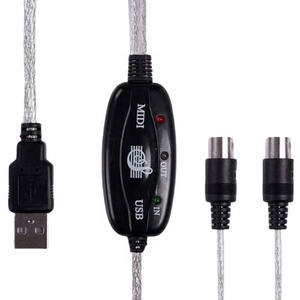 Wavelink Midi için USB kablosu 2 in 1 adet müzik stüdyo klavye ses bağlantı kablosu için büyük Din 5 pin Usb Midi kablosu klavye - Product Image 1