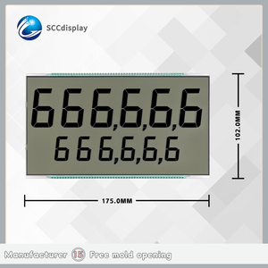 Hochwertiges kunden spezifisches statisches 7-Segment-LCD-Display SJXDGN036 Großhandel für Kraftstoffsp ender Dezimal punkt Statisches LCD-Bildschirm modul - Product Image 4