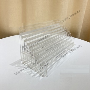 Profesyonel Salon kartela akrilik şeffaf ekran kurulu temizle oje standı çok katmanlı Nail İpuçları ekran çerçevesi - Product Image 5