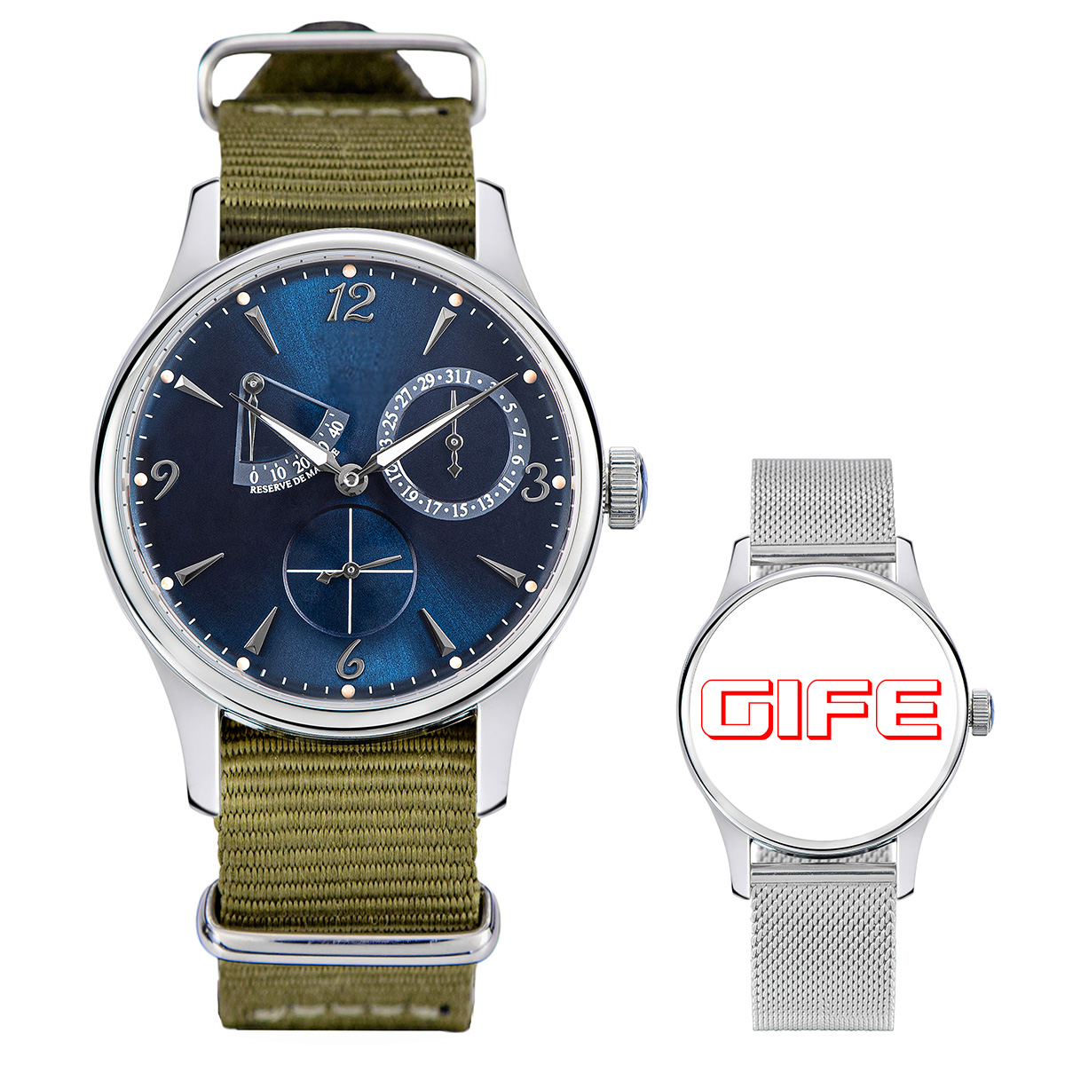navyblue Solid color strap