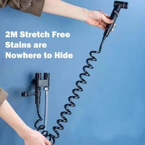 Modern Hygienic Double Outlet Angle Valve Sprayer Set Easy-to-<strong>Use</strong> <strong>Bidet</strong> Faucet for Bathroom Shower Toilet Cold Water Features - Product Image 2