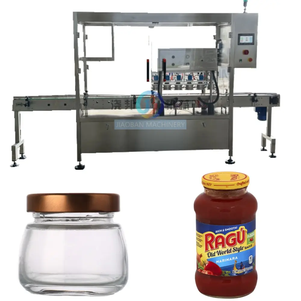 Mangeoire automatique JB-XG à 4 têtes, vis sous vide, pour pots en verre et plastique, Machine de capsulage de bouteilles
