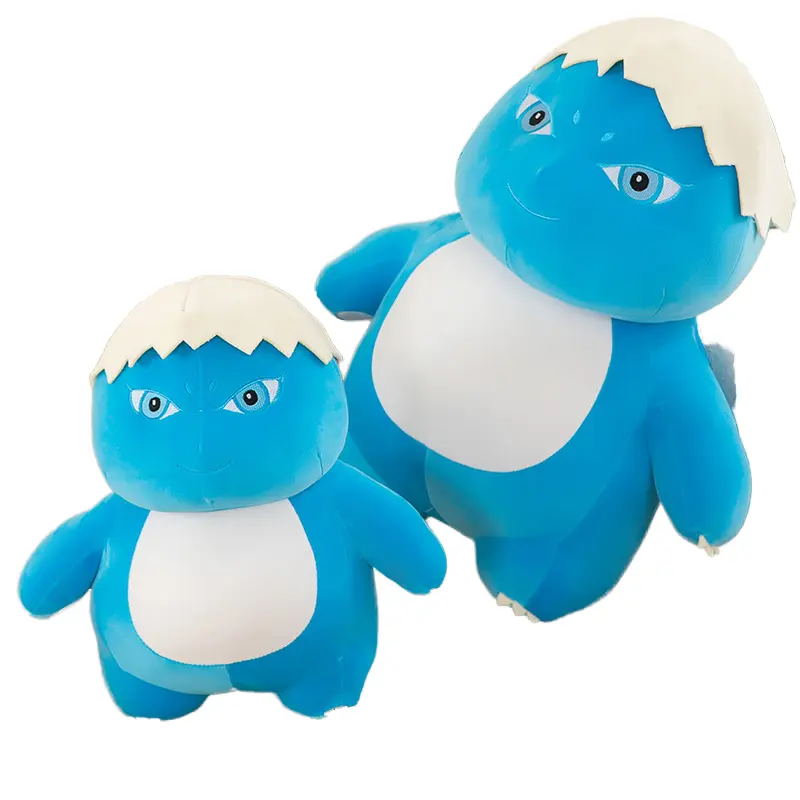 Tyrannosaurus all'ingrosso personalizzato giocattolo di peluche latte drago bambola blu guscio d'uovo drago regalo di compleanno dinosauro cuscino per bambini