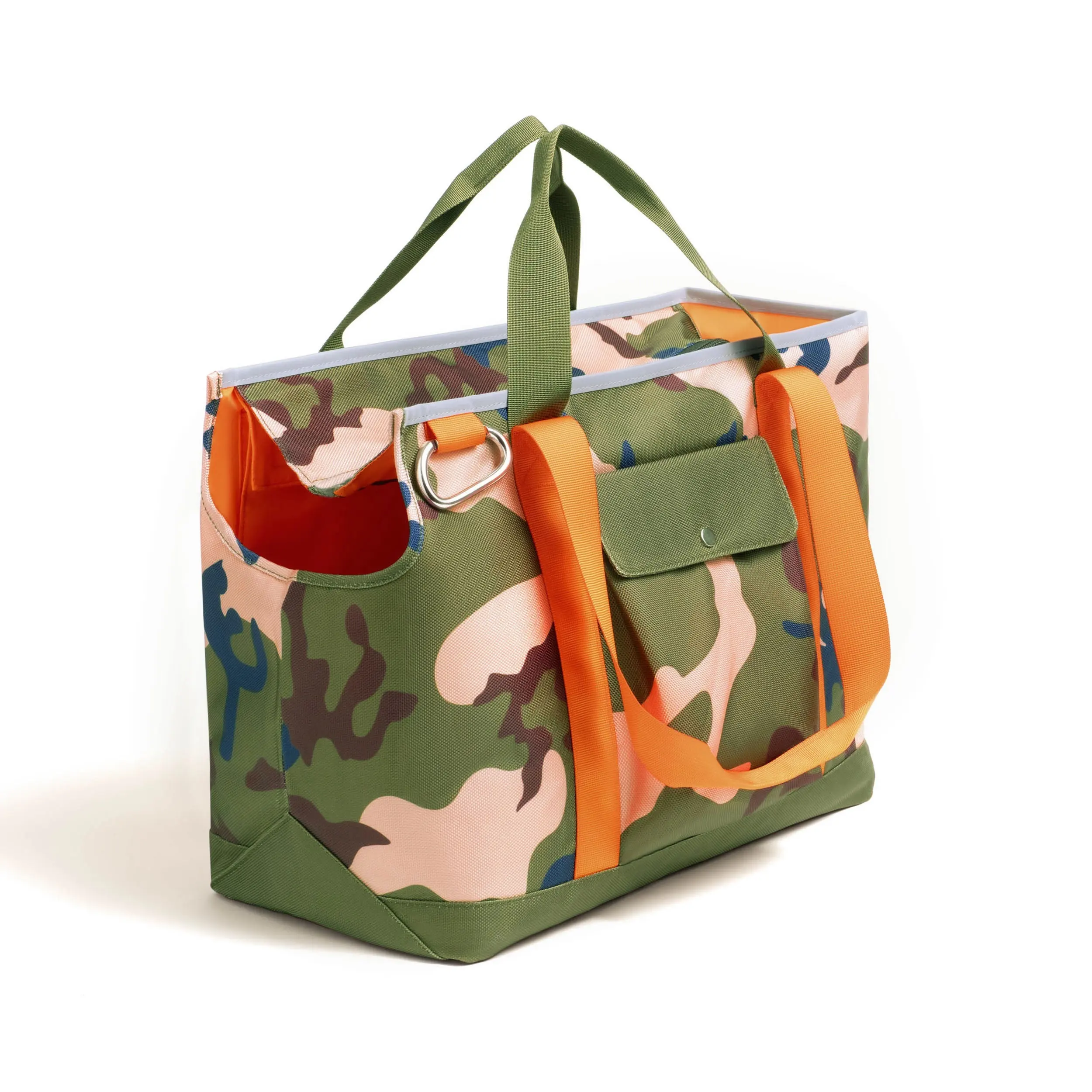 Tùy Chỉnh Sang Trọng Camo Mô Hình Vật Nuôi Tote Túi Du Lịch Sling Tote Vật Nuôi Túi Ví Con Chó Tàu Sân Bay Túi