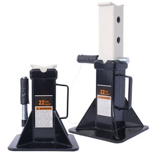 DB ağır 22 Ton (44,000 Lb) profesyonel araba Jack kilit ile siyah Pin tipi standı 1 çift çelikten yapılmış - Product Image 1