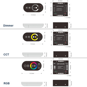 12V-24V сенсорный экран LED диммер CCT RGB светодиодный свет, умный беспроводной пульт дистанционного управления RF контроллер светодиодной ленты с пульт дистанционного управления для светодиодной ленты - Product Image 4