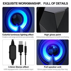 SB Womomputer Speakers ololorful iighting ffpeaker omomputer Audio Fo Pc aptop essktop - Product Image 6