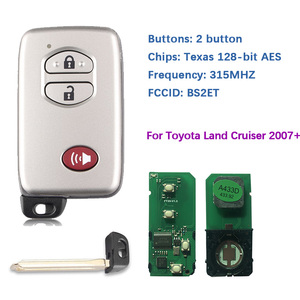 3 düğme 433MHz akıllı anahtar Toyota Land Cruiser 2007 + için araba uzaktan marş P1 D4 4D-67 çip B53EA 8990460220 CN007176 anahtarsız gitmek - Product Image 5