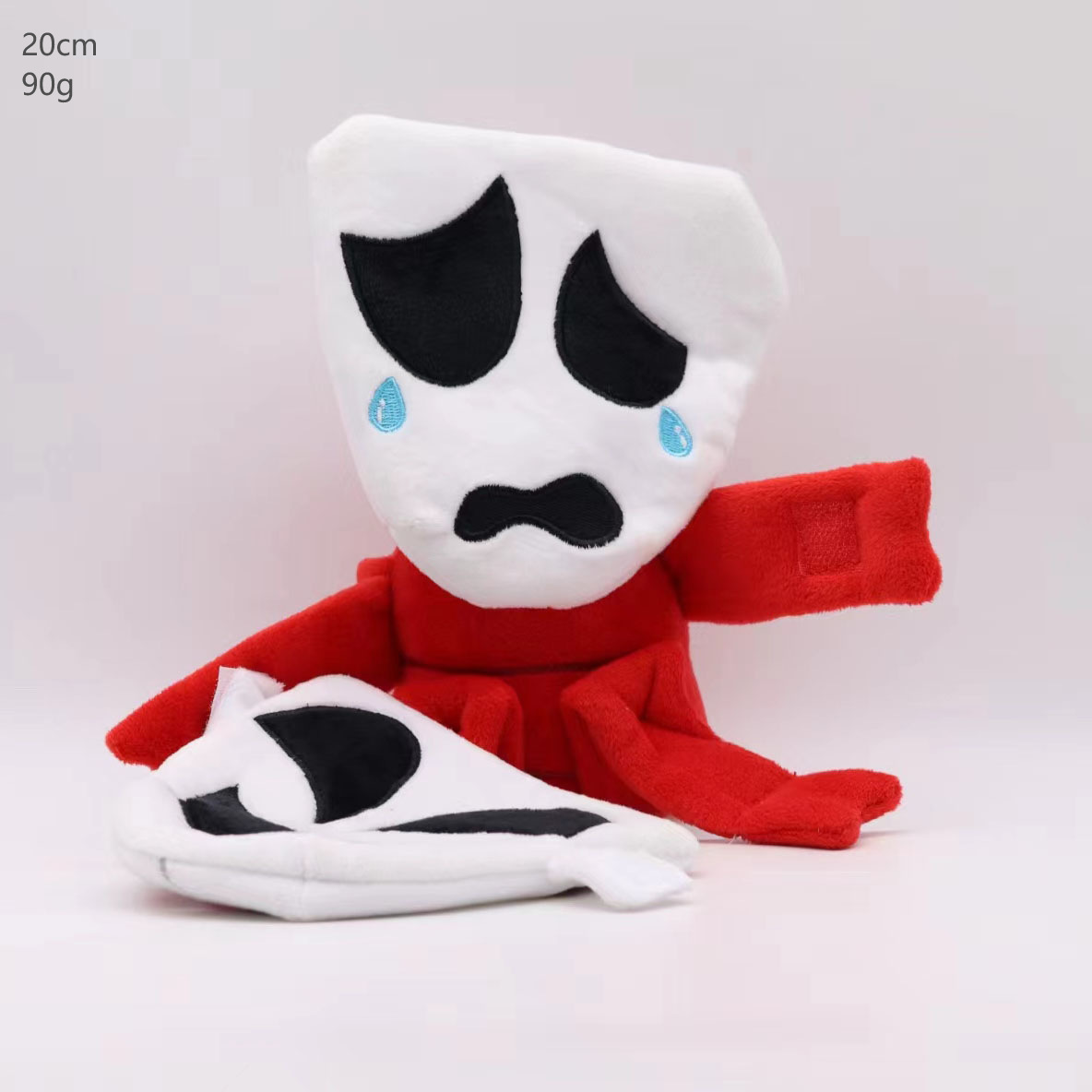 Red bandage in sitting position