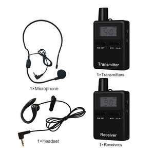 Intercomunicador bidireccional de 2,4G, sistema de guía de voz inalámbrico de traducción simultánea en tiempo real