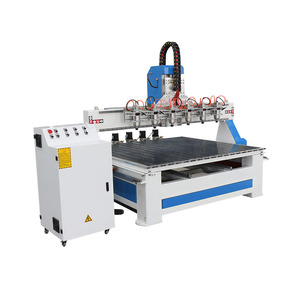 Multi husillo 3D CNC tallado enrutador madera 4*8 máquina 1325 con 4 ejes rotativos con controlador DSP - Product Image 1