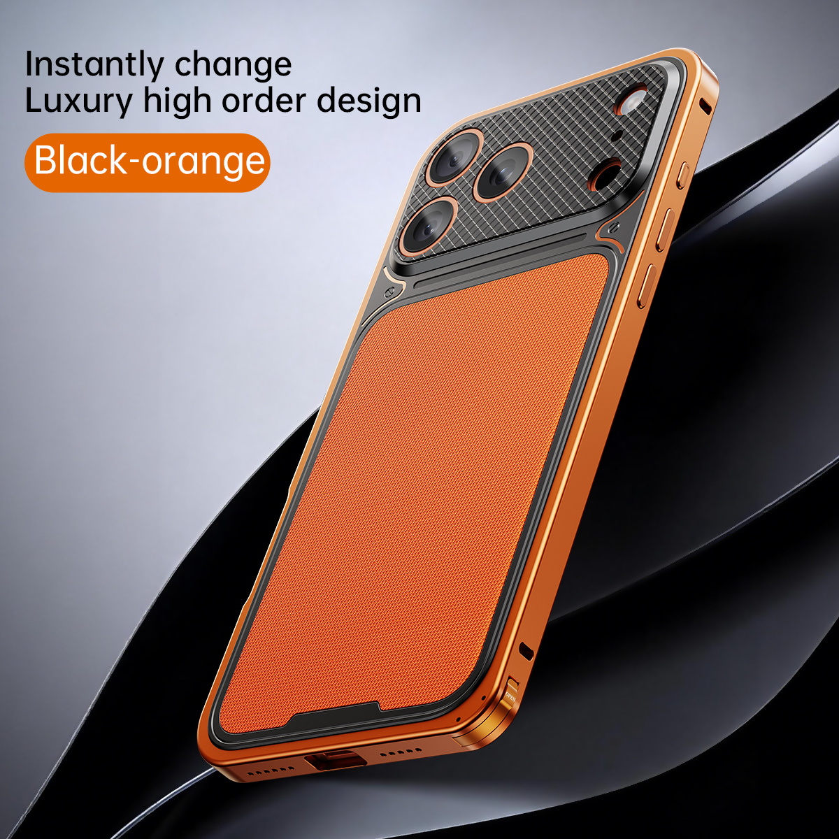 Naranja y negro