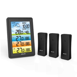 BALDR EU/US Plug Weather Station <strong>Wireless</strong> <strong>Sensors</strong> <strong>Display</strong> 3 Groups <strong>Temperature</strong> and Humidity Thermometer Hygrometer Barometer - Product Image 1