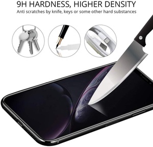 Yüksek kaliteli ipek ekran 9H 2.5D cep telefonu temperli cam Iphone X Xs XR XS Max ekran koruyucu - Product Image 3