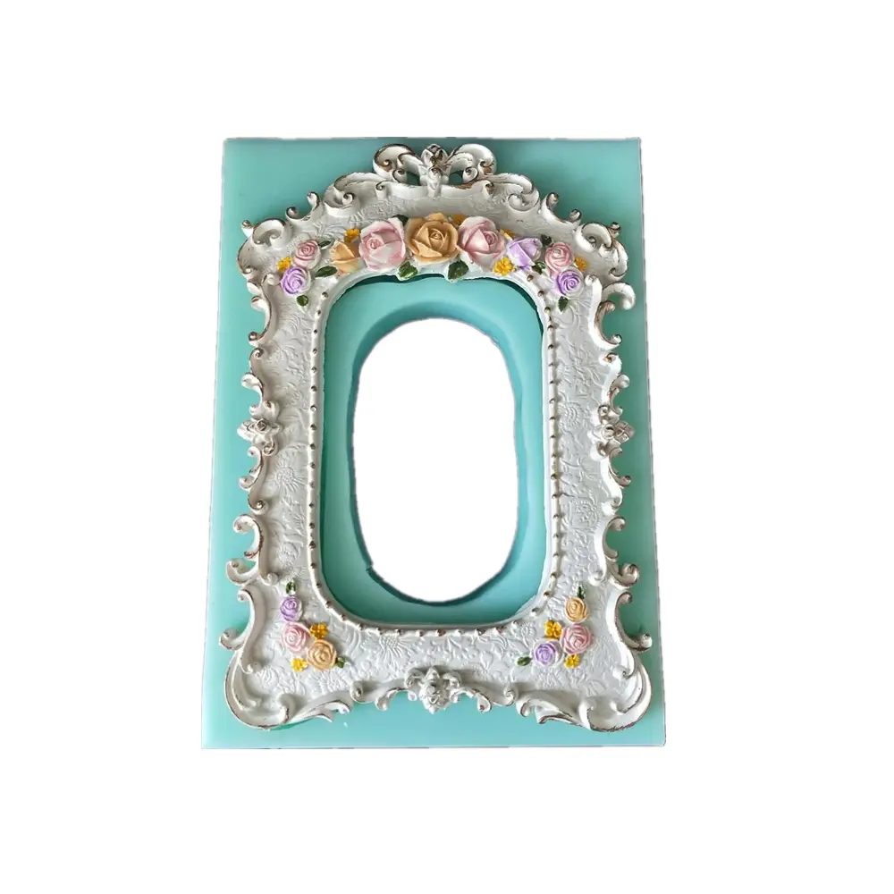 PRZY Food Grade Material Big Size Photo Frame Shaped Cake Fondant Silicone Mold for Cake Decoration