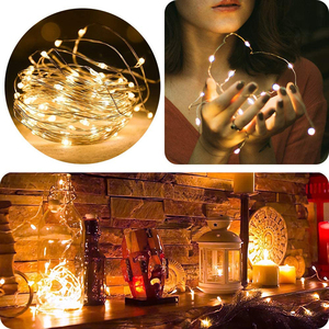 Alambre de cobre alambre Hada 10m 100Led impermeable IP65 control remoto cadena led luces led usb de cobre luces de cadena - Product Image 4