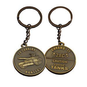 Produttore personalizzato portachiavi in metallo stampa Logo informazioni Mini piccolo portachiavi moneta di lusso sfida - Product Image 4