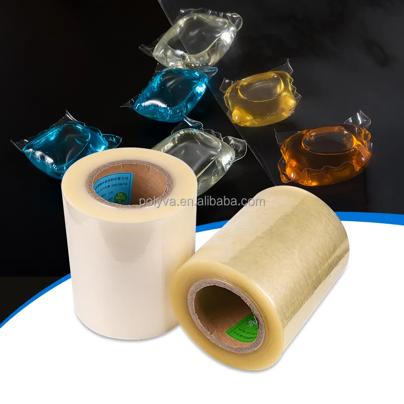 Polyva Laundry Gel Pods Pva Factory Direct Sales High Quality Premium Pva Cosmetic Packing Water Soluble Film Stretch Film OEM