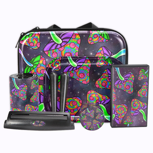 Premium Luxury Wholesale Portable Smoking Kit Custom <strong>Rolling</strong> Tray Set with <strong>Grinder</strong> Smoke Set Box logo Smoking Accessories Kit