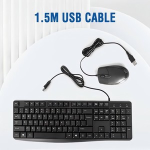 Ultra-Thin 2.4Ghz Ergonomic Wired <strong>Keyboard</strong> Mouse Combo Set Custom Layout Factory OEM Support Mechanical USB Low MOQ Price Phone - Product Image 5