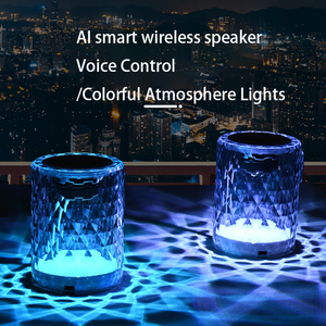 Altoparlante a luce di cristallo colorato intelligente AI subwoofer TWS BT5.0 altoparlante wireless altoparlante ad attivazione vocale esterno portatile - Product Image 5