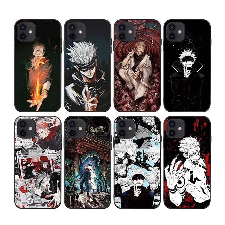 Vente en gros de quantité minimale de commande bas étui de téléphone en TPU souple dessin animé anime jujutsu kaisen accessoires de téléphone étui de protection pour téléphone portable