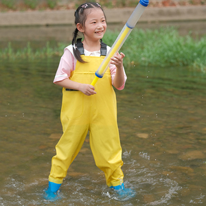GUYISA รองเท้าบูทกันฝนสำหรับเด็ก, รองเท้ากันฝนสำหรับเด็กกันน้ำน้ำหนักเบากันลื่นใช้ซ้ำได้ - Product Image 1