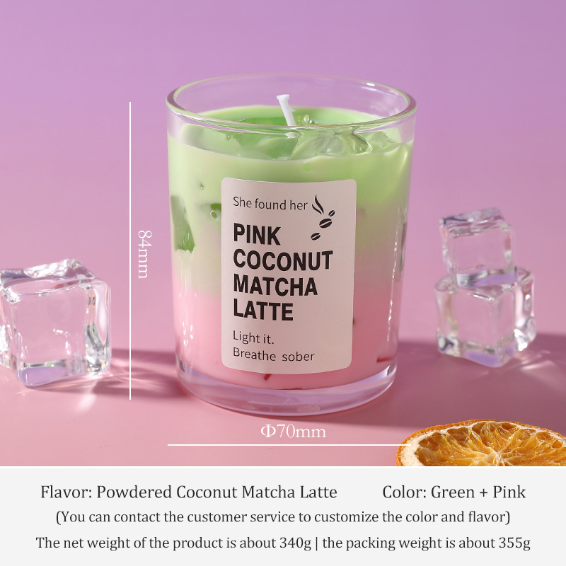Latte Matcha à la noix de coco rose - Grand