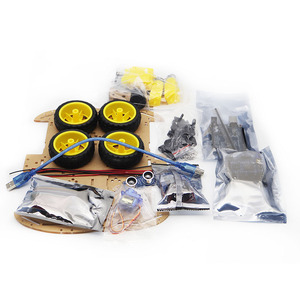 Motore di tracciamento di evitamento intelligente Robot auto telaio Kit velocità Encoder batteria 2WD 4WD modulo ad ultrasuoni per arduino kit - Product Image 4