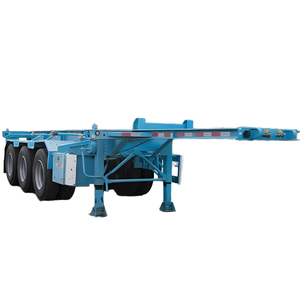 Wosheng Special Vehicle Factory <strong>Export</strong> Customization Color 2 3 4 Axles Truck Skeleton Semi Trailer for <strong>Loading</strong> <strong>Container</strong> - Product Image 1