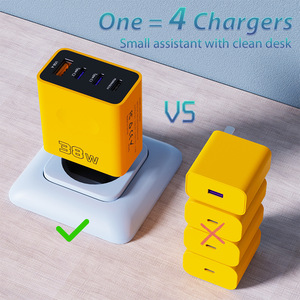 New Yellow Color case Mini 38w <strong>Charger</strong> Suitable for Mobile Phone Charging Head EU/US/UK Standard QC3.0 Fast Charging Adapter - Product Image 2