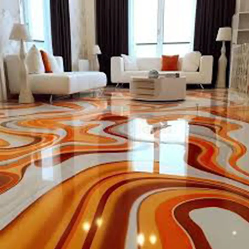 Solvent free epoxy resin 3 D effect mirror coating gloss shining coating AB components epoxy floor paint