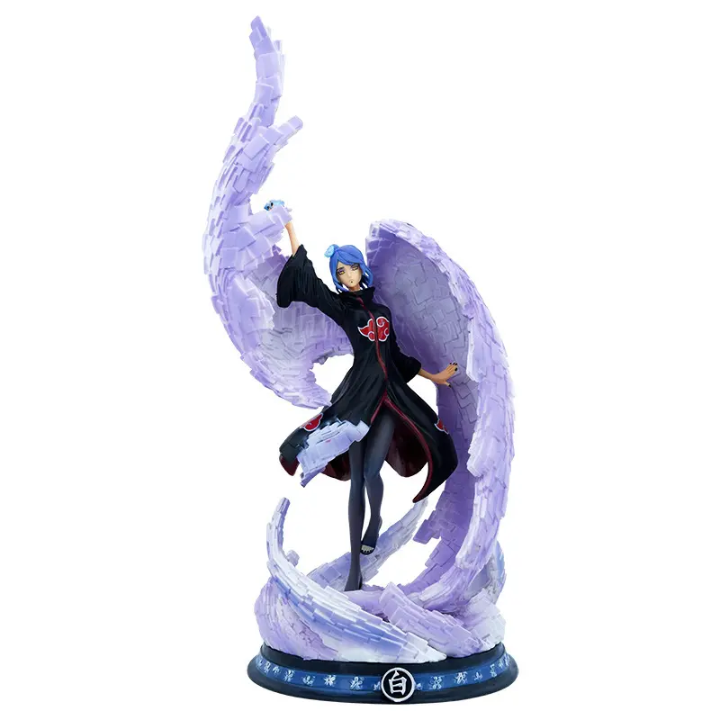 Anime Angel Konan Handsome Standing GK Ninja Dawn organización Paper Twin Wing Scene figura de evento grande