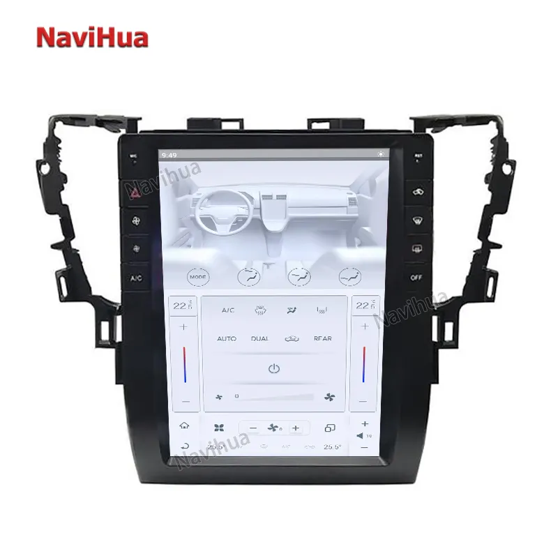 NaviHua Tesla Style 13 pouces grand écran Android 11 lecteur DVD de voiture 8 cœurs CPU avec navigation GPS stéréo et connexion BT