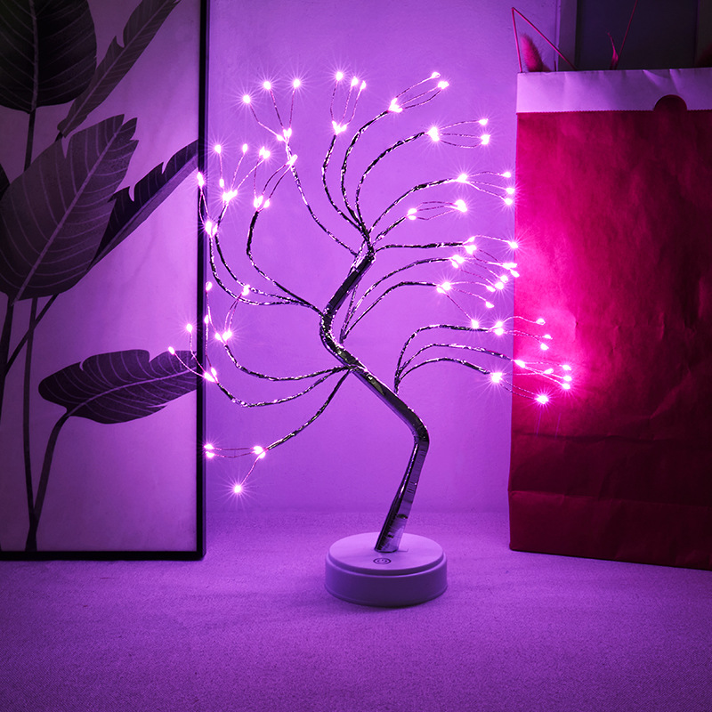 Lámpara de árbol 108l (luz de polvo de rama de plata)