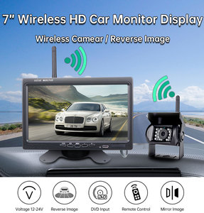 Simple Wireless 7 Inch <strong>LCD</strong> Rear View Monitor Big <strong>Display</strong> Screen Night Vision <strong>Reversing</strong> Camera Input for Parking System Aid AHD - Product Image 4