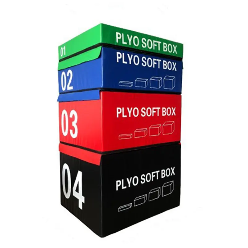 피트니스 Plyometric Plyo 상자 PVC EPE 3 1 소프트 점프 상자