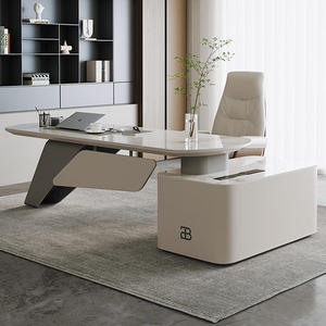 Nuevo diseño, muebles de oficina tipo L, escritorio de madera para computadora, mesa de trabajo para computadora de oficina con estantería - Product Image 4