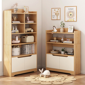 Özelleştirilmiş modern kitaplık tasarım ahşap vitrin basit kitaplık ahşap kütüphane kitap rafı arka panel ile endüstriyel kitaplar - Product Image 2