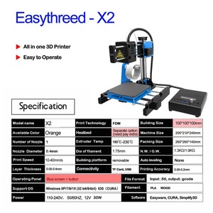 X2批发定制龙3D模型打印机3D打印机玩具车模型PLA 3D打印耗材细丝挤出 - Product Image 5