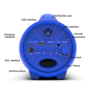Newest Portable Wireless Subwoofers for Bluetooth Speaker Home Theater Sound Bar RGB LED Lighting 5W <strong>Output</strong> for <strong>Computer</strong> for Out - Product Image 5