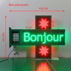 Двухсторонний водонепроницаемый Программируемый RGB аптечный логотип светодиодный перекрестный дисплей аптечный магазин светодиодный дисплей с датой и температурой - Product Image 2