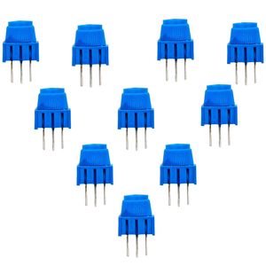 10 pz potenziometro Trim 3386P (10K/100R-500K Ohm) w/manopole-resistore variabile di precisione per progetti fai da te Arduino/lampone Pi - Product Image 2
